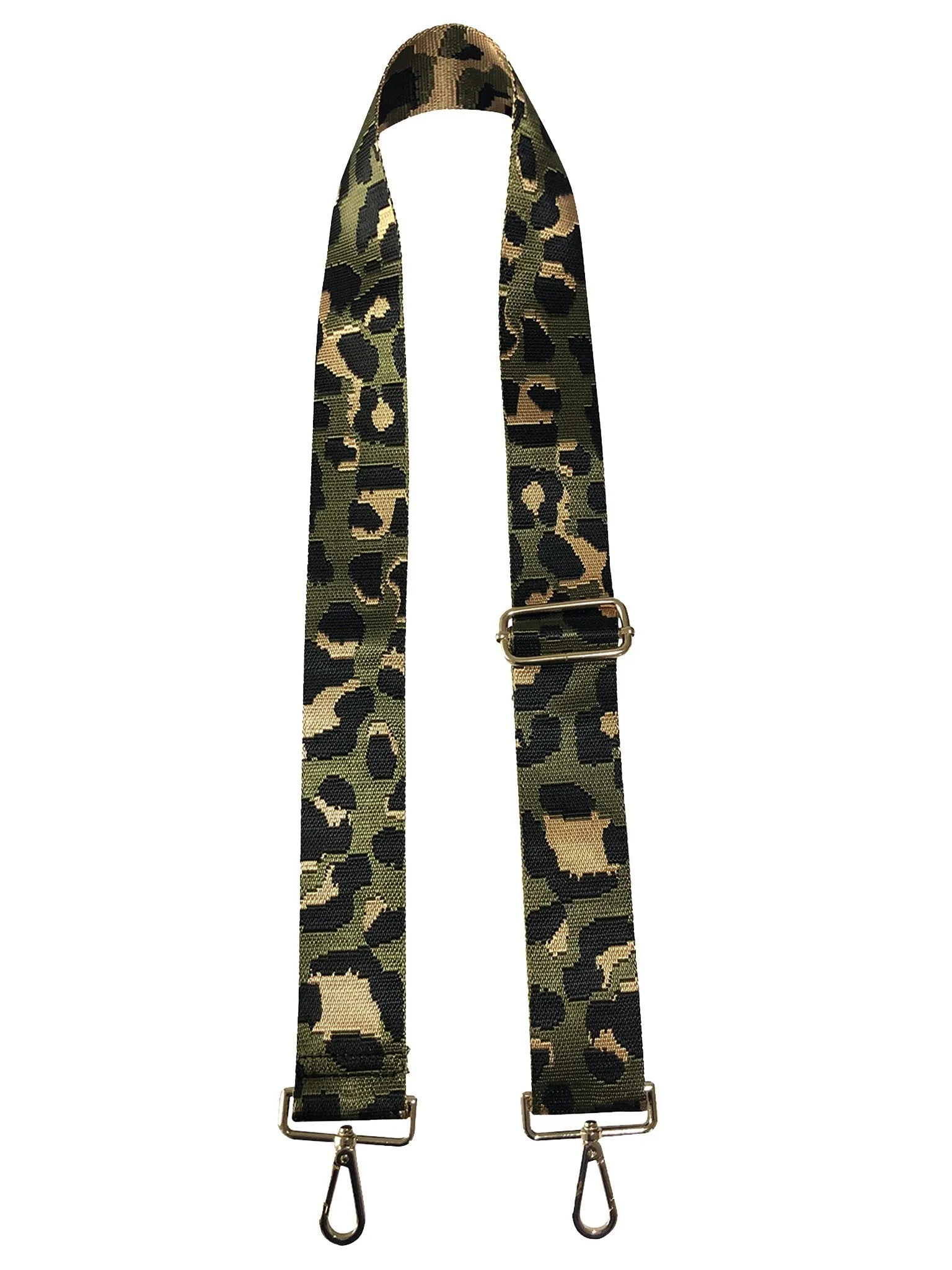 Ah-dorned Bag Strap -  Green Leopard