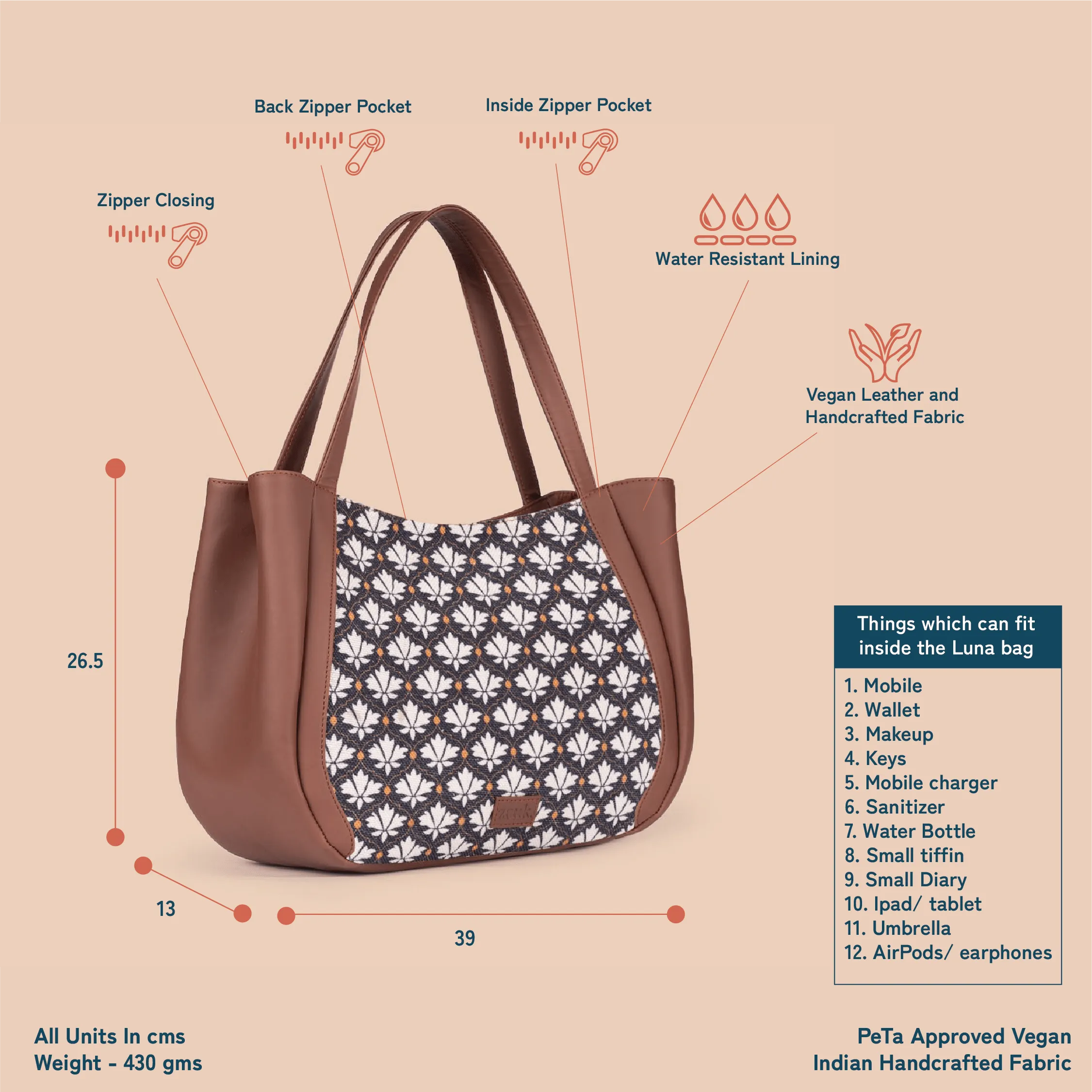 Bidri kaiser Luna Handbag