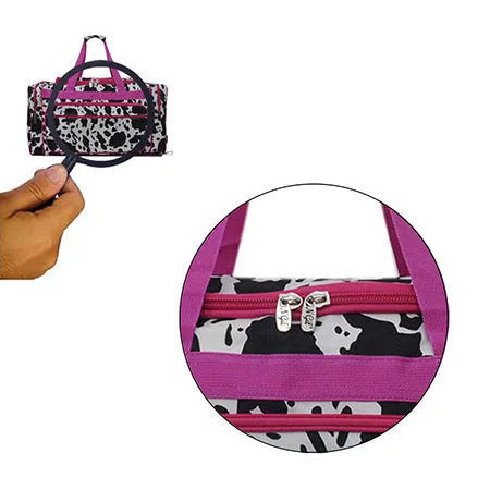 Black Cow Hot Pink NGIL Canvas 23 Duffle Bag