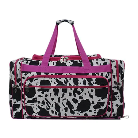 Black Cow Hot Pink NGIL Canvas 23 Duffle Bag