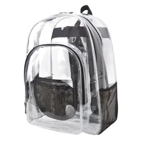 Brown NGIL Clear Backpack Heavy Duty PVC Transparent Backpack