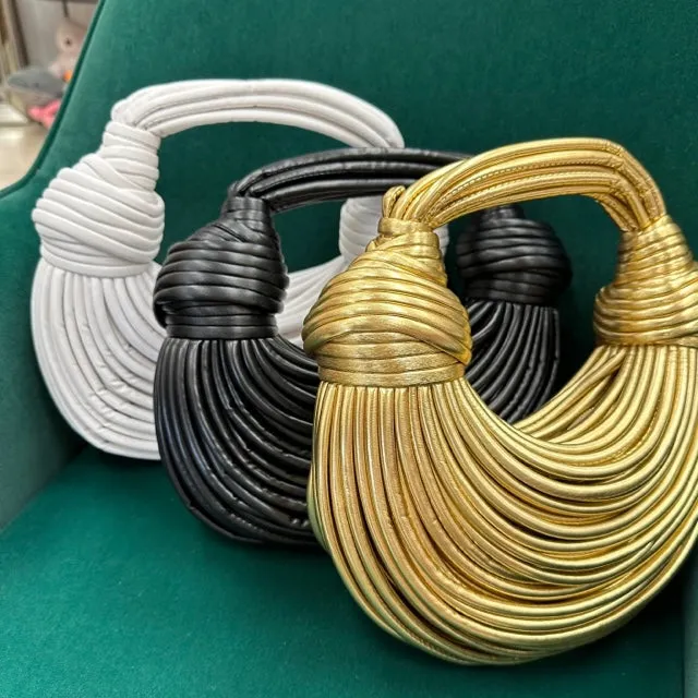 Celina Knotted Woven Handbag