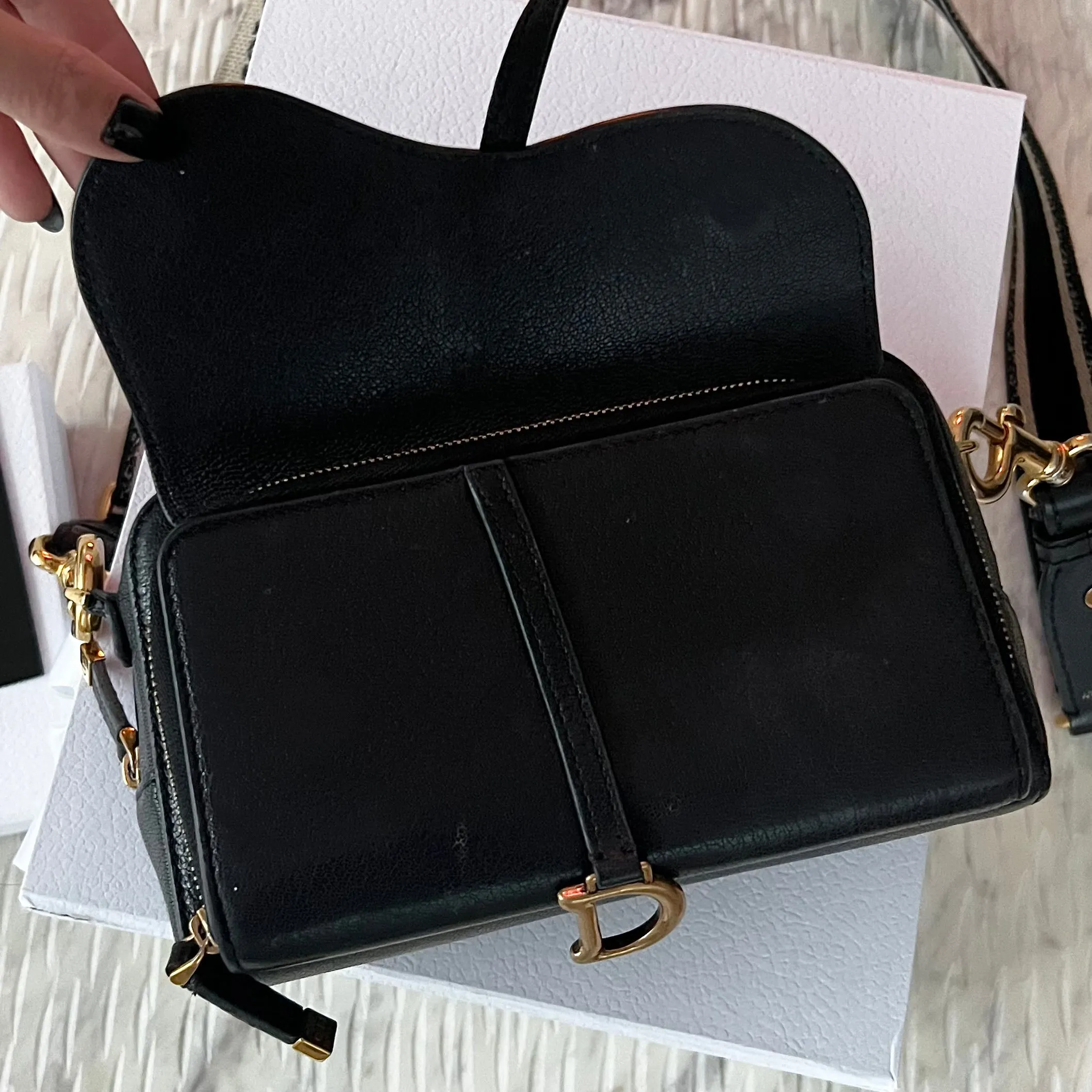 Christian Dior Saddle Double Pouch Luxury Designer Bag