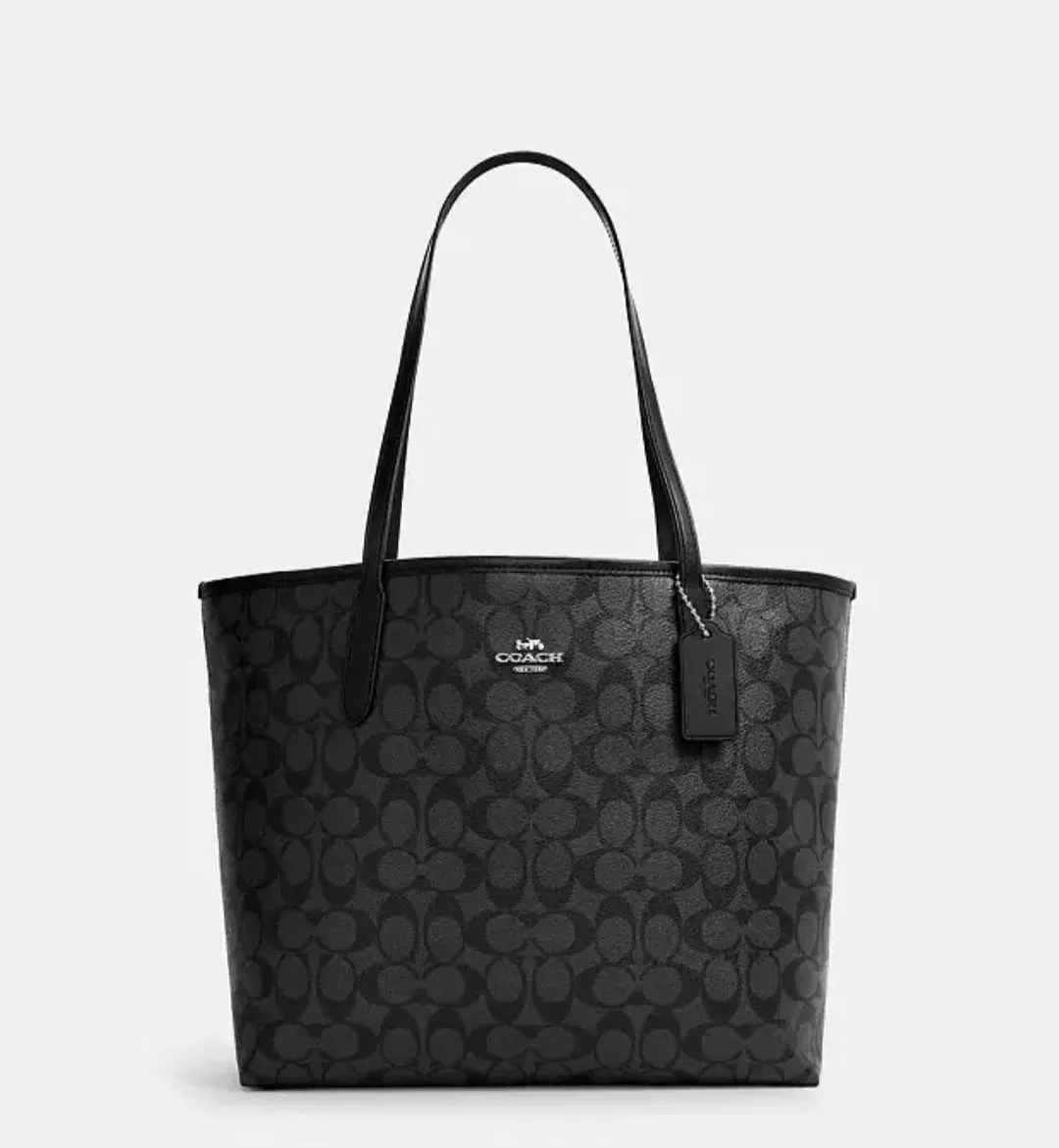 Coach City Tote In Signature Canvas