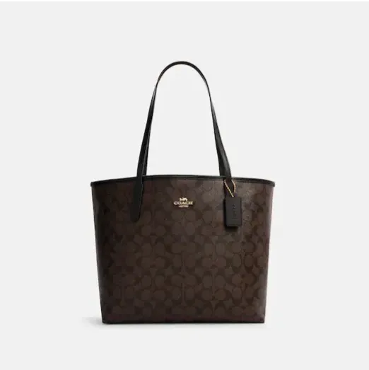 Coach City Tote In Signature Canvas