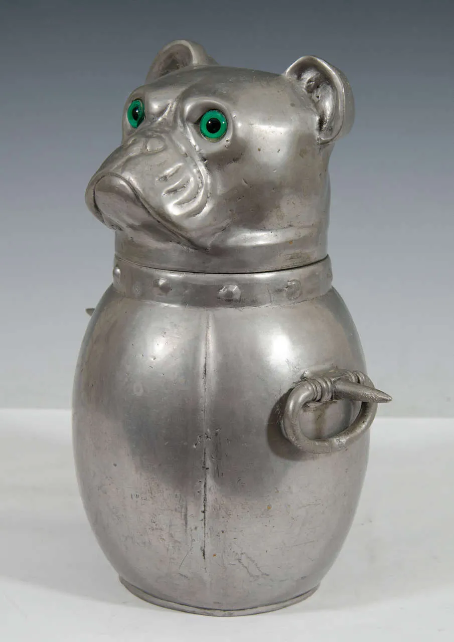 French Mid-Century Modern Bulldog Ice Bucket