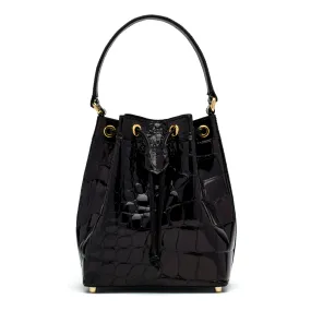 Isla Tote in Black Alligator
