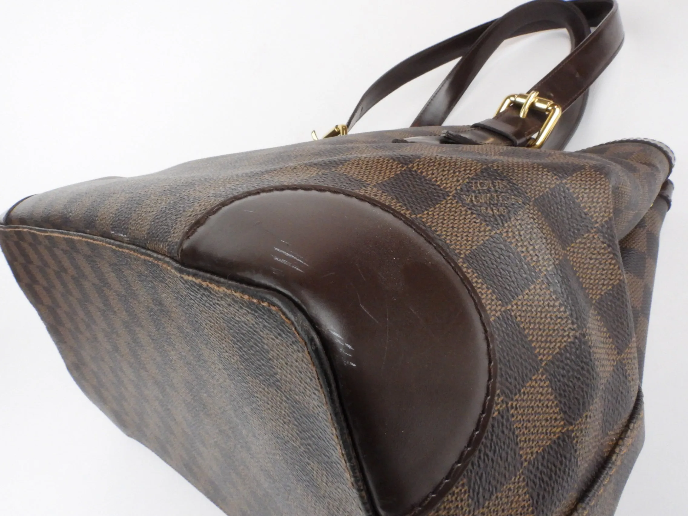 Louis Vuitton Brown Damier Ebene Coated Canvas Hampstead MM Shoulder Tote