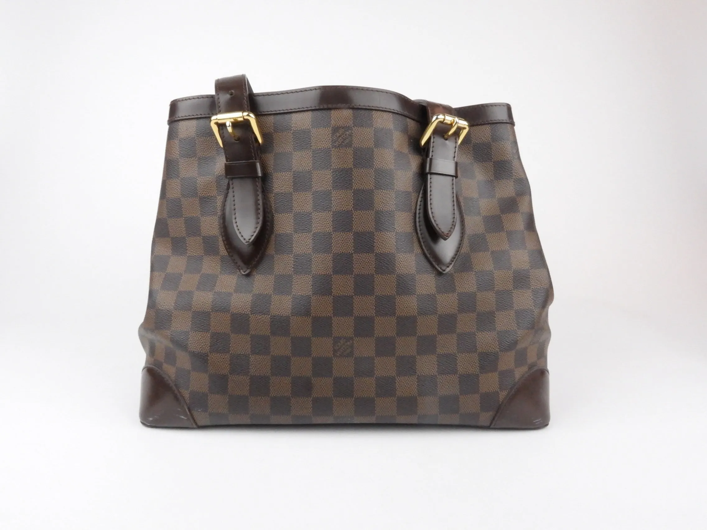 Louis Vuitton Brown Damier Ebene Coated Canvas Hampstead MM Shoulder Tote