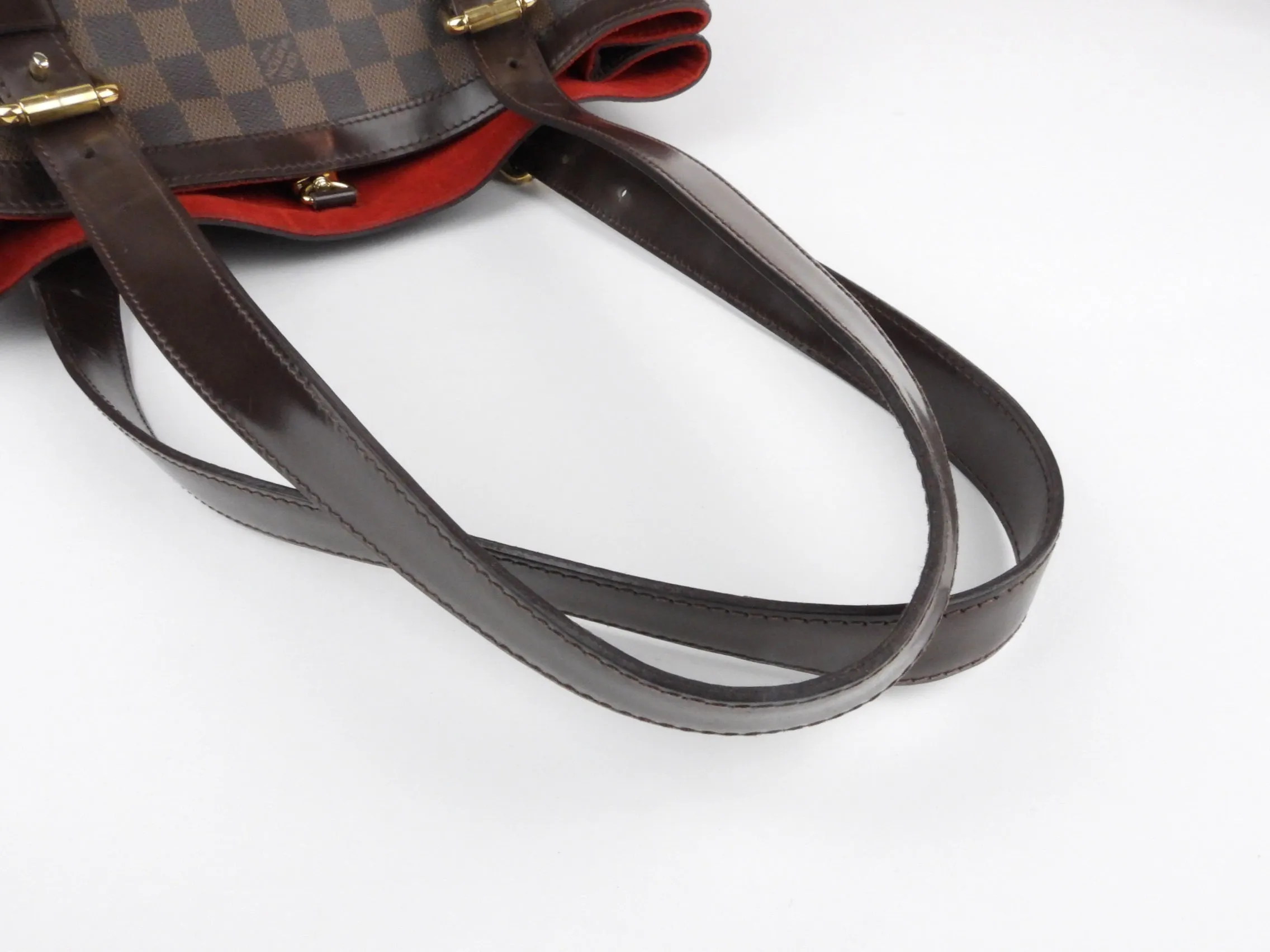 Louis Vuitton Brown Damier Ebene Coated Canvas Hampstead MM Shoulder Tote