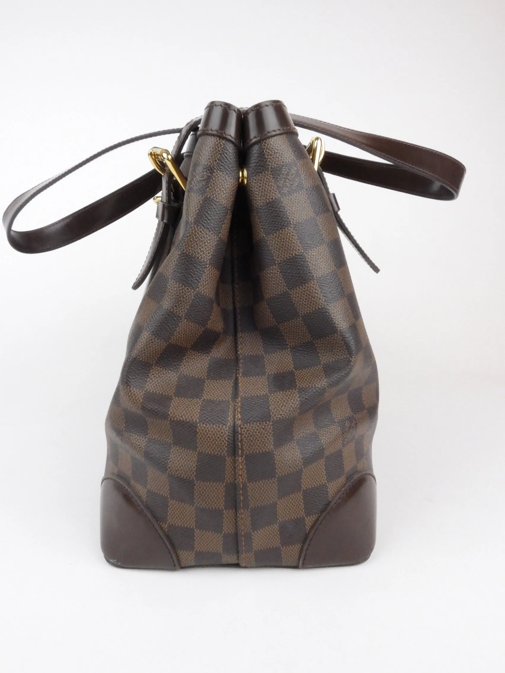 Louis Vuitton Brown Damier Ebene Coated Canvas Hampstead MM Shoulder Tote