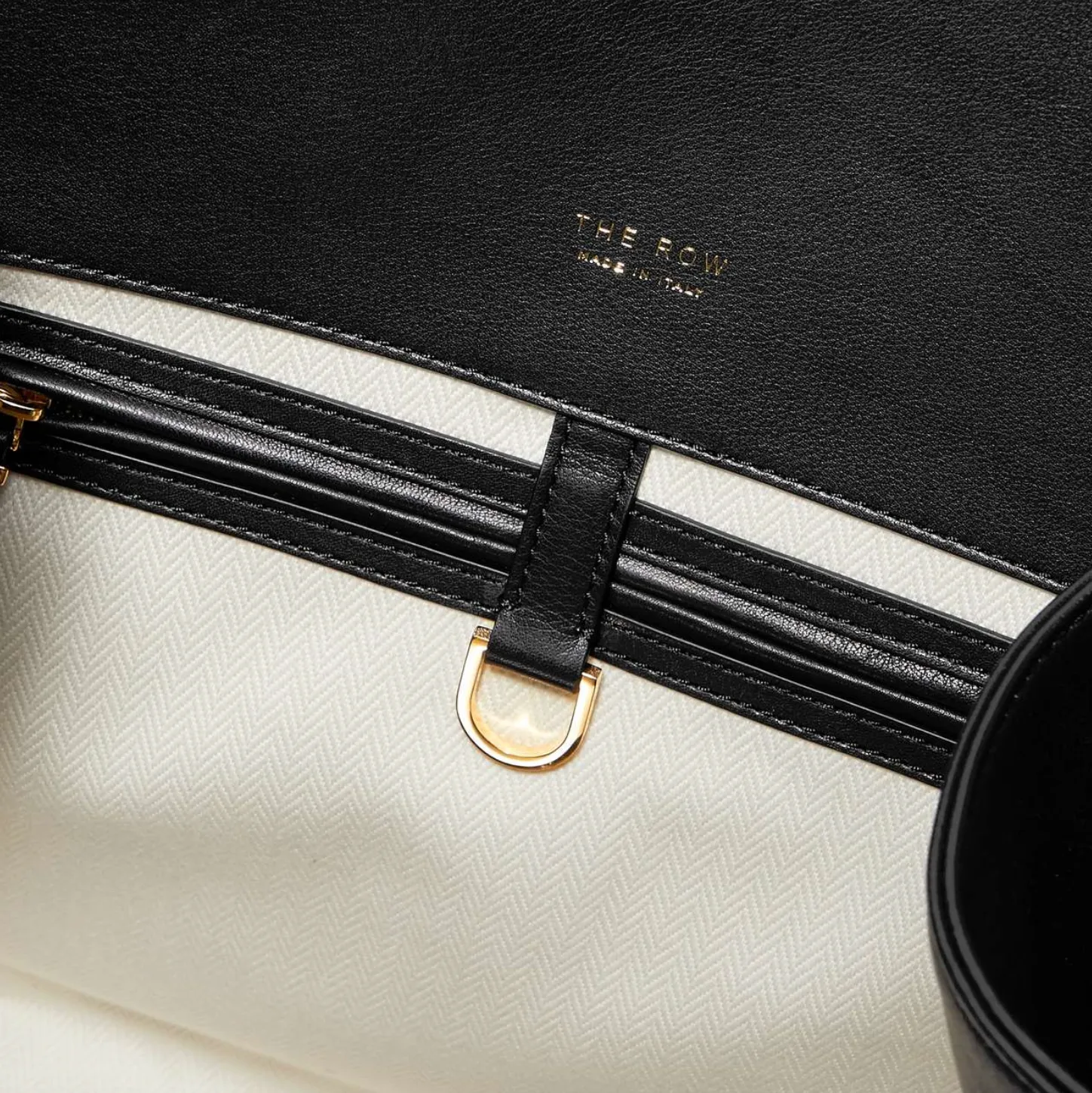 Luxurious Black Leather Tote Bag - Margaux 17 with Buckle Detail