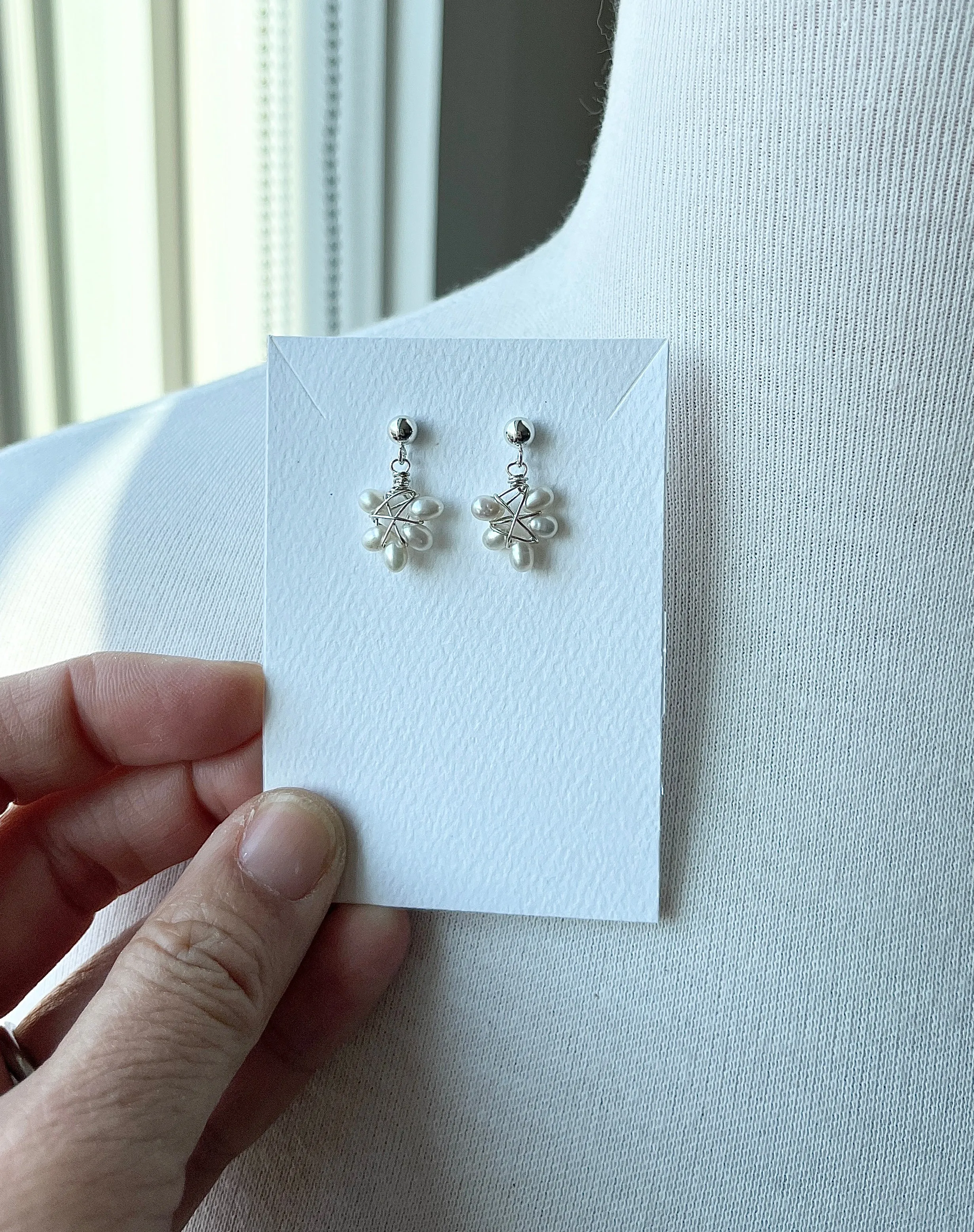 Pearl Mesh Earrings
