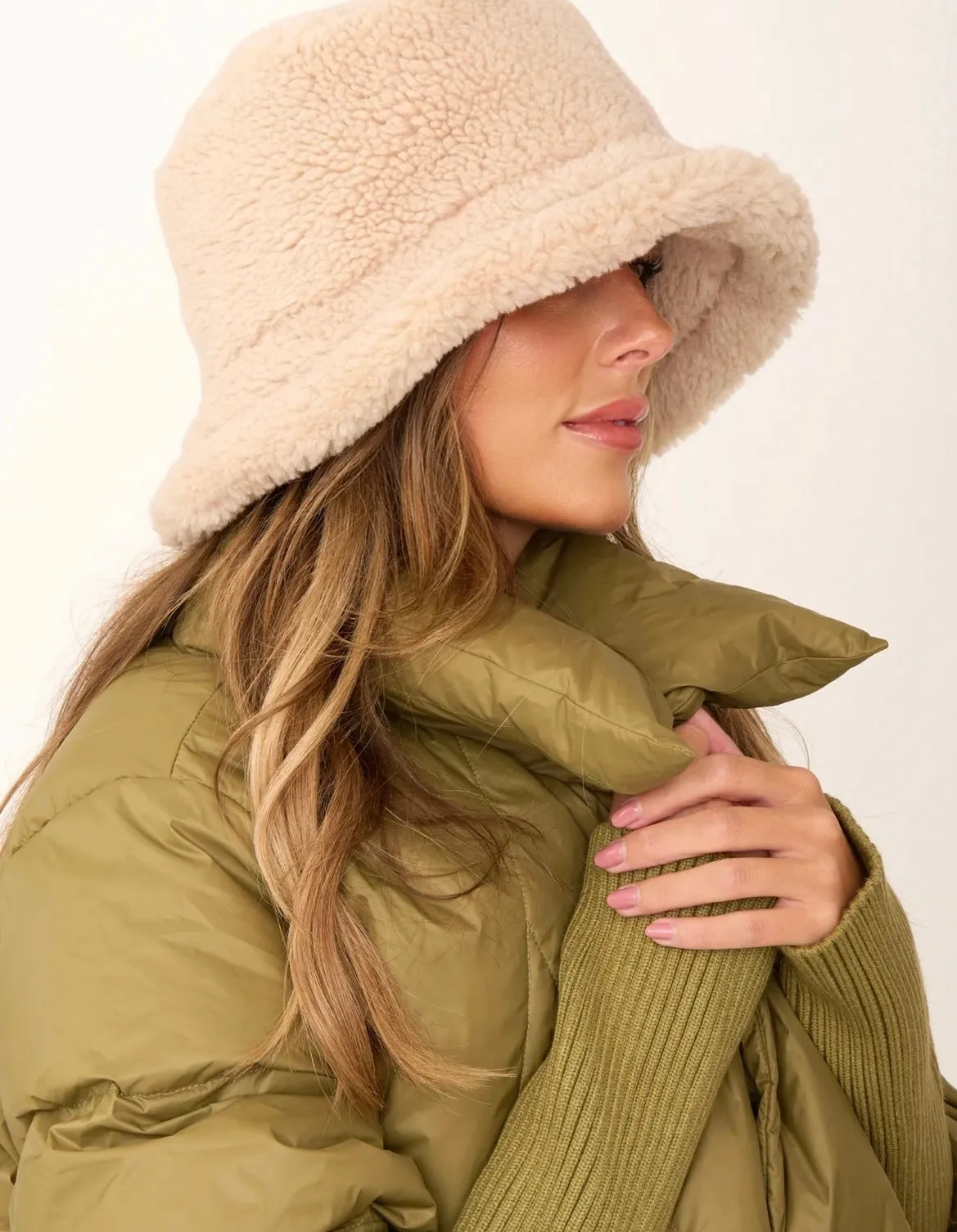 The Teddy Bucket Hat in Cream ...